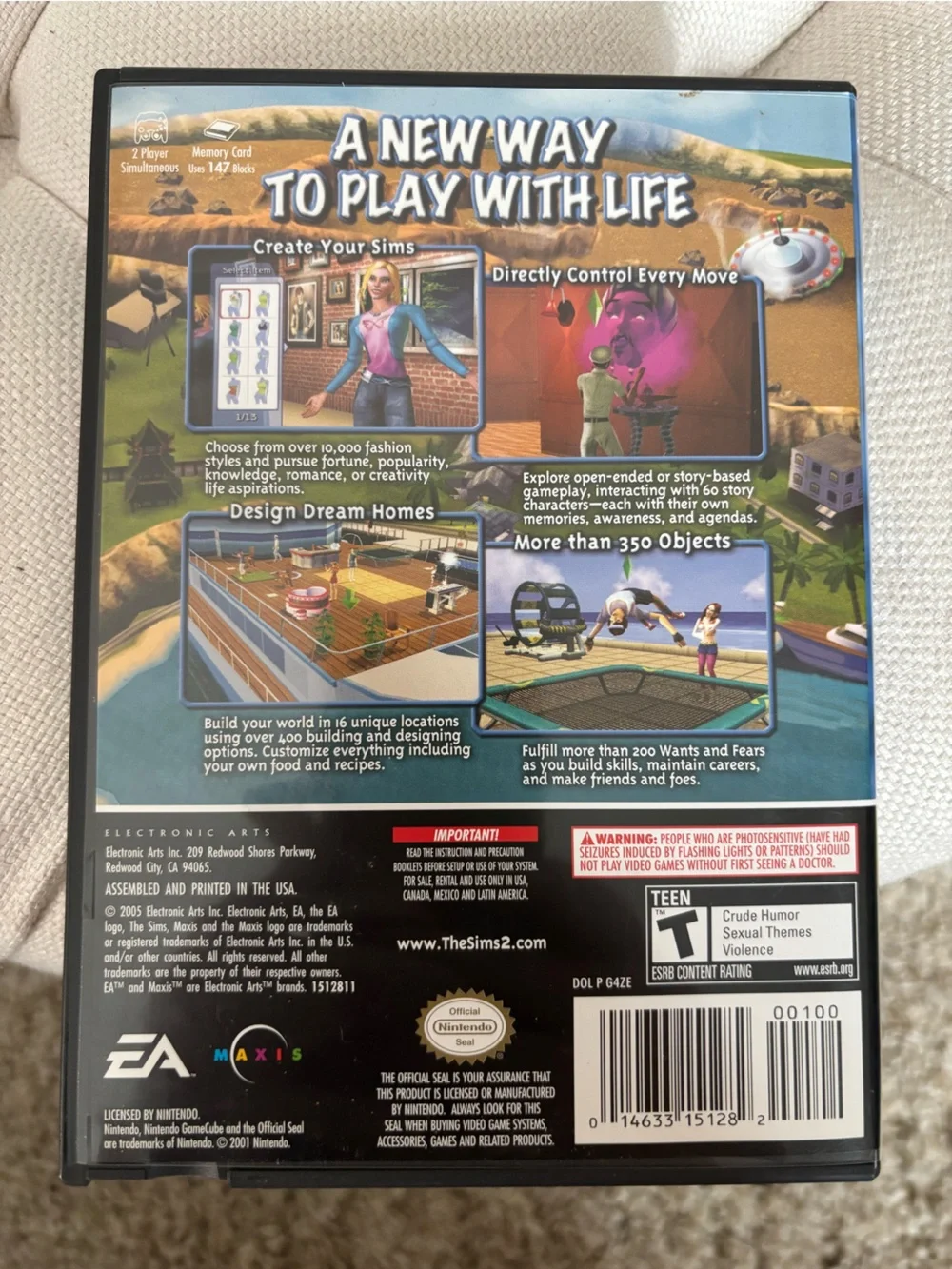 Nintendo GameCube The Sims 2 Complete CIB Tested w/ Manual EA